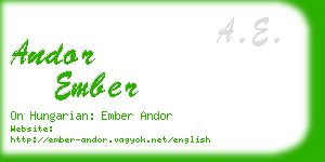 andor ember business card